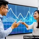 데이터 증강으로 인한 혁신적인 비즈니스 모델 - **Data-Driven Business Growth in Malaysia**
    A vibrant, high-angle shot of a diverse group of Mal...