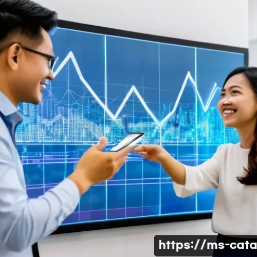 데이터 증강으로 인한 혁신적인 비즈니스 모델 - **Data-Driven Business Growth in Malaysia**
    A vibrant, high-angle shot of a diverse group of Mal...