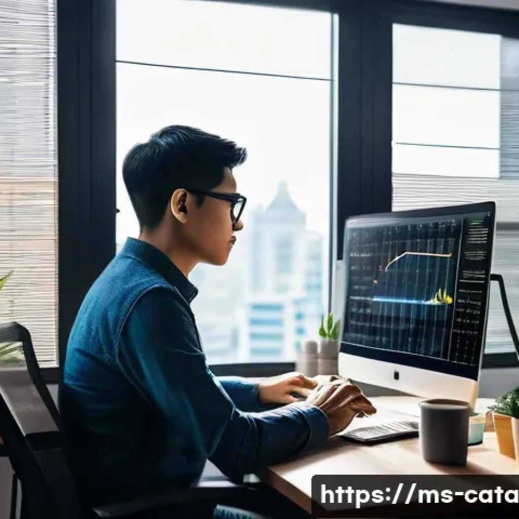 데이터 증강 기법의 실험 설계 방법 - A detailed digital art of a machine learning engineer in a modern Malaysian office, analyzing augmen...