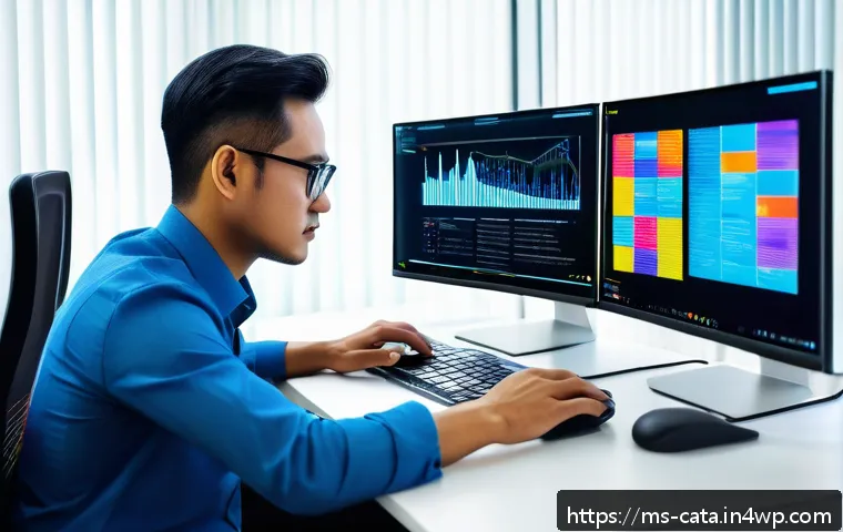 데이터 증강을 위한 기계 학습 알고리즘 - A modern Malaysian data scientist working in a bright, high-tech office filled with multiple compute...